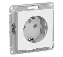 Розетка 1-м СП AtlasDesign 16А IP20 с заземл. механизм бел. SE ATN000143