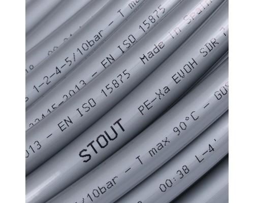 STOUT 16х2,2 PEX-a труба из сшитого полиэтилена с кислородным слоем, серая 501622