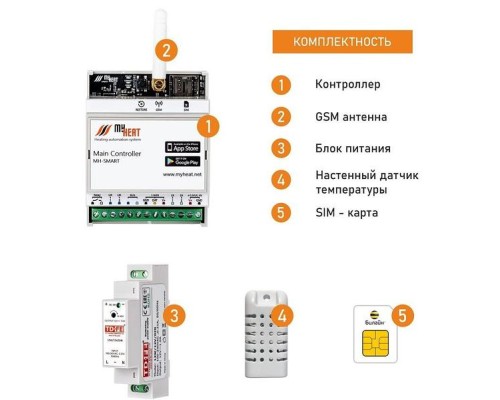 MyHeat Терморегулятор SMART GSM wi-fi контроллер для отопления