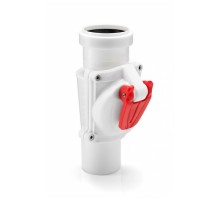 Обратный клапан Karmat 50 вертикальный канализационный, ZB50 PION белый