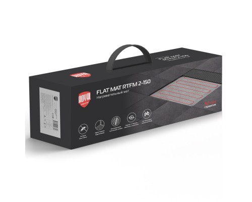 Мат нагревательный Royal Thermo 3 кв.м., 450вт Flat Mat RTFM 2-150-3 Мат нагревательный Royal Thermo 3 кв.м., 450вт Flat Mat RTFM 2-150-3