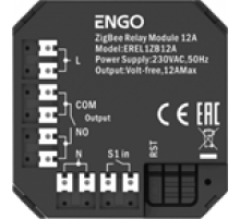 SALUS CONTROLS Модульное реле ENGO ZigBee 12A сухой контакт (стр. арт. EREL1ZB12A)