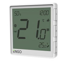 SALUS CONTROLS Универсальный терморегулятор ENGO белый с модулем Zigbee с питанием 230 со встроенным датчиком влажности с возможностью подключения датчика пола