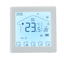 Kiptover KTW Комнатный термостат беспроводной, с аккумулятором, 3А, сухой контакт, для котла, Wi-Fi, Белый