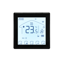 Kiptover KTW Комнатный термостат беспроводной, с аккумулятором, 3А, сухой контакт, для котла, Wi-Fi, Черный